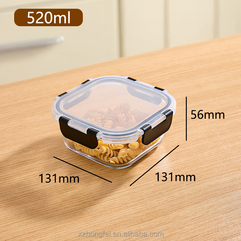 Transparent black square 520ml