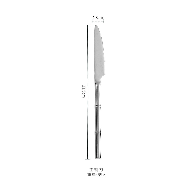 Cuchillo de mesa plateado