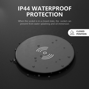Toma de elevación Manual de fabricación con puertos USB, carga inalámbrica, toma de escritorio hidráulica del Reino Unido, toma emergente utilizada en la cocina - Product Image 5