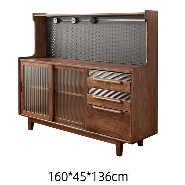 Walnut wood color, 160*45*136 (with pegboard)