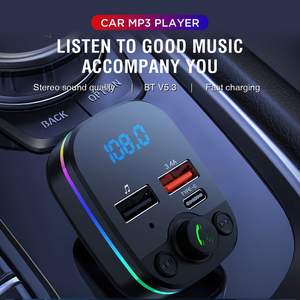 Telecomando intelligente BT 5.3 Car Kit radio FM trasmettitore mani libere lettore MP3 con doppio caricatore USB per auto - Product Image 2