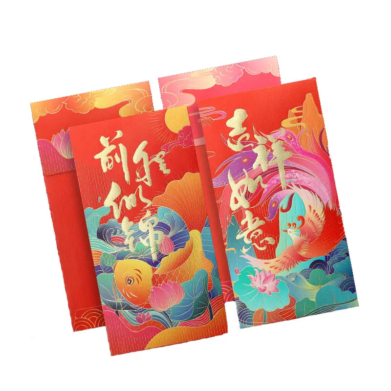 Çin yeni yılı kırmızı zarflar şanslı para cepler Hongbao bahar festivali için, yeni yıl, doğum günü, düğün, iş amaçlı