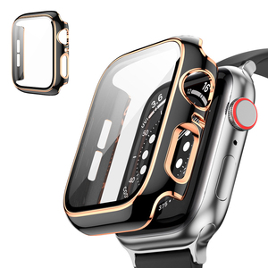苹果手表电脑屏幕钢化膜外壳7 6 <span class=keywords><strong>5</strong></span> SE 4保护手表外壳iWatch 41毫米45毫米40毫米44毫米38毫米42毫米