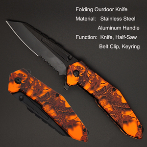 Có Thể Gập Lại Ngoài Trời Bán Sỉ Survival Dao Gấp Karambit Săn Bắn Màu Đen Lưỡi Dao Và Nhôm Chiến Thuật Dao Cắt - Product Image 5