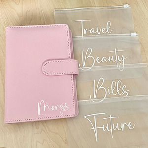 OVO Printing Cash Envelope Budget System Binder Jährliches monatliches Notizbuch Kein Datum Budget Planer Organizer Spiral Notebo