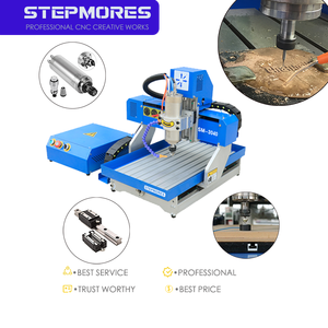 Fácil operación mini pequeño enrutador de escritorio CNC 3040 mini máquina enrutadora CNC rieles cuadrados - Product Image 1