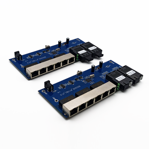 10/100Mbps Fiber Switch 6 RJ45 UTP 2 SC 155M Fiber Port Fast Ethernet PCBA Fiber Optical Media Converter 2F6E