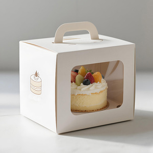 Nhà Sản Xuất Tùy Chỉnh In Thiết Kế Logo Thực Phẩm Cấp Bánh Bao Bì Các Tông Hộp, Đám Cưới Bánh Sinh Nhật Hộp Với Xử Lý - Product Image 1
