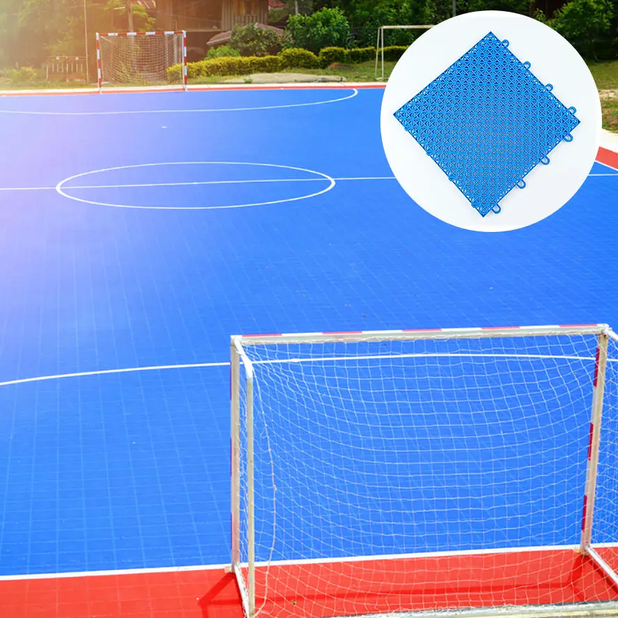 Terrain de cour de Futsal portable PP revêtement de sol Futsal à emboîtement