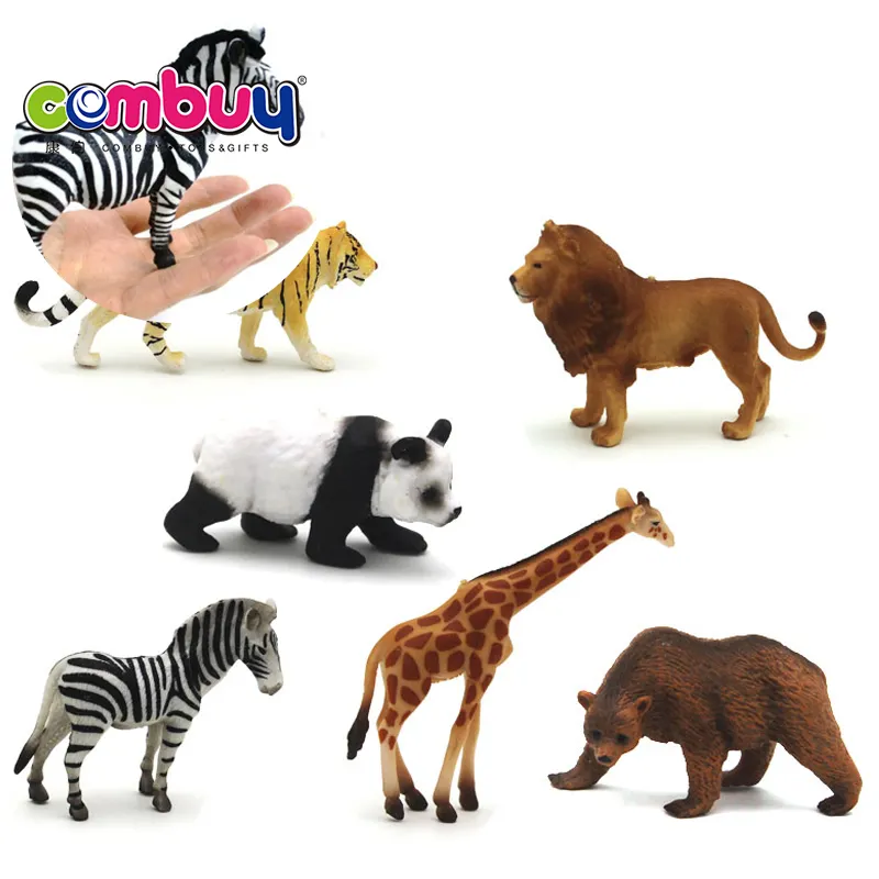 لعب الاطفال ستة نماذج ألعاب بلاستيكية مصغرة نموذج محاكاة الحيوان
