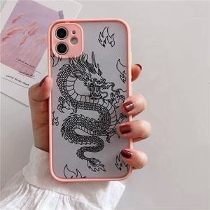 เคสโทรศัพท์ลายมังกรดำสำหรับ iPhone 15 14 13 12 11Pro XR XS MAX 7 8 plus SE เคสหลังแบบแข็งลายสัตว์เคส funda - Product Image 3