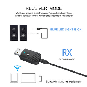 新型5.0三合一USB适配器，适用于电视10m范围塑料立体声音乐BT音频接收器/发射器音频视频配件 - Product Image 4