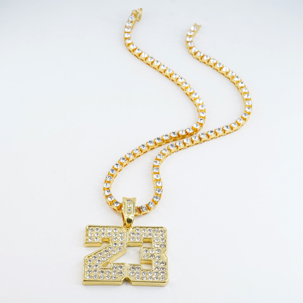 Gold with tennis chain-18inch