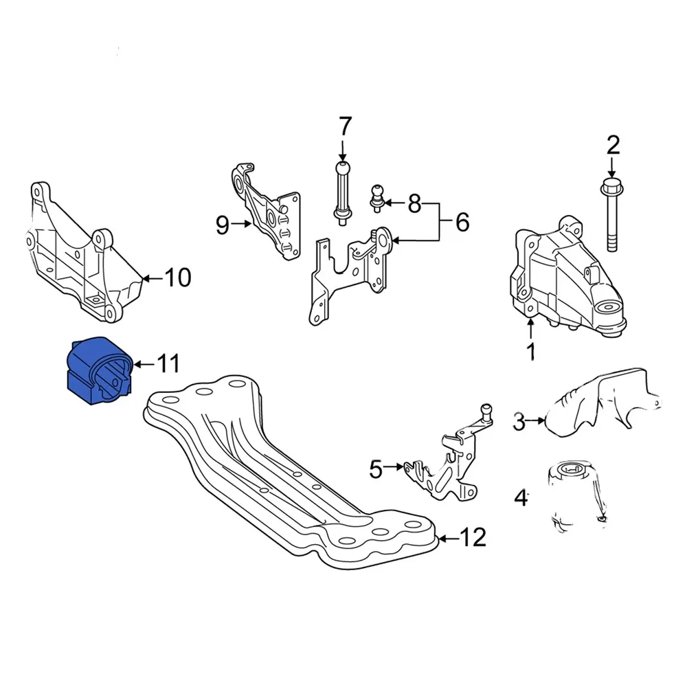 BBmart Auto Engine Parts Transmission Mount Bracket For Mercedes Benz 2222400800