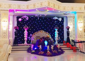 <strong>RGB</strong> BW <strong>W</strong> <strong>LED</strong> Backdrop <strong>LED</strong> Star Cloth Starry Sky Curtain DMX512 Control <strong>led</strong> star cloth for Stage Pub DJ Wedding Event Show - Product Image 2