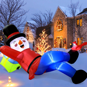 Giáng sinh bên ngoài trời trang trí <span class=keywords><strong>Inflatable</strong></span> <span class=keywords><strong>Snowman</strong></span> với bắt chéo chân cho trang trí lễ hội <span class=keywords><strong>Inflatable</strong></span> Santa Claus - Product Image 2