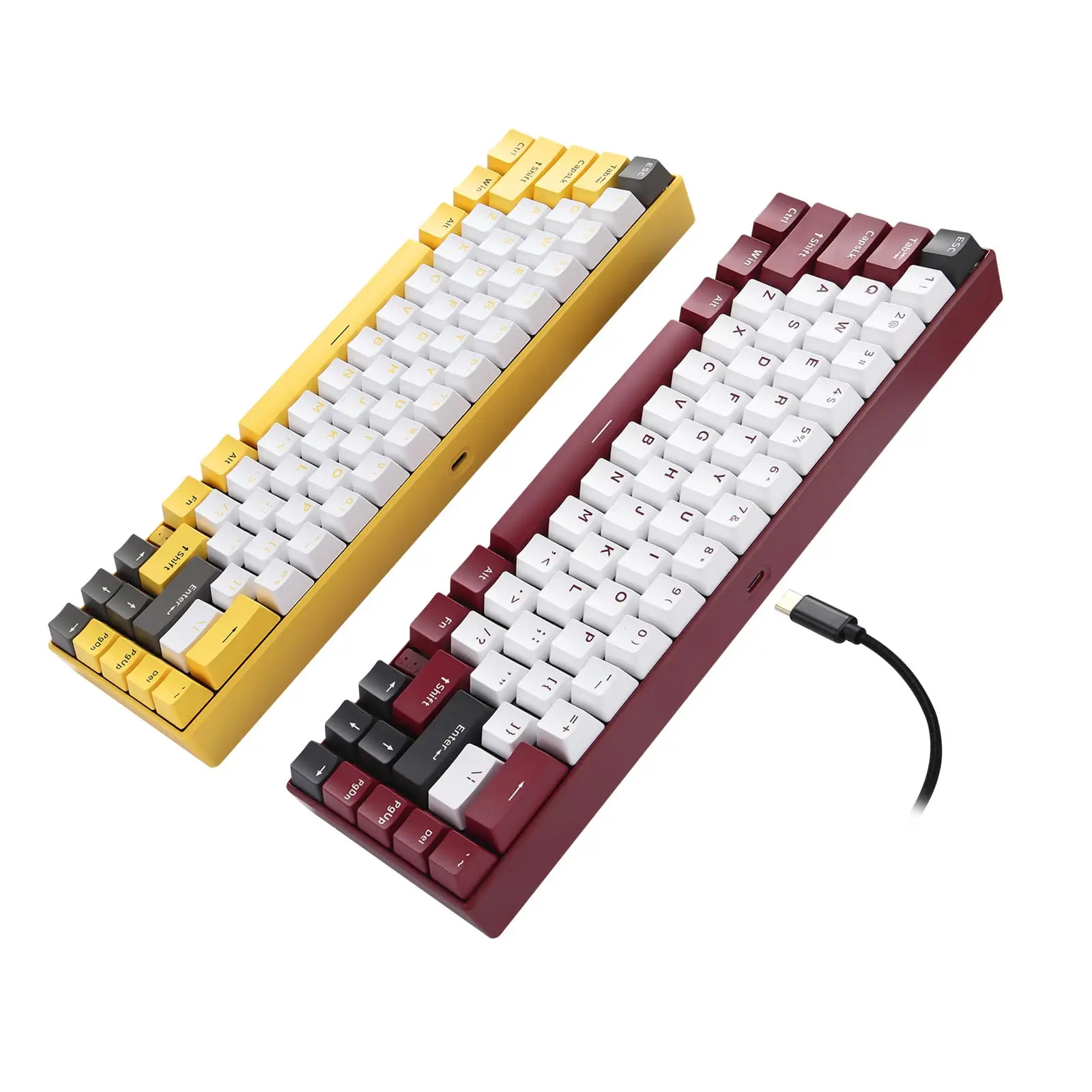 Moto speed BK67 BT5.0 Wireless Wired Mechanical 60% Gaming-Tastatur ABS-Tasten kappen 67 Tasten Rot Blau Schalter Treiber Für PC Laptop