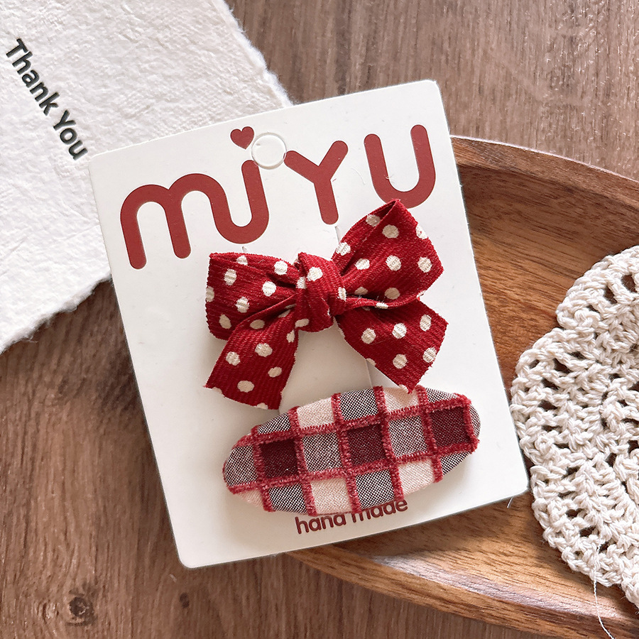 3-polka dot small bow set