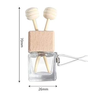 High Quality 10ml Black Small Glass Bottles Car Diffuser <strong>Perfume</strong> for Cars air Conditioner with Clips - Product Image 2