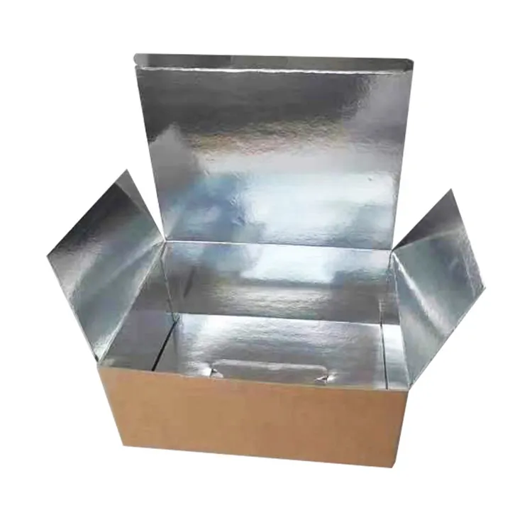 Fleisch Tiefkühl verpackungen Wärme isolierter Karton Wasserdichte Aluminium folie Transport box 360*280*150mm