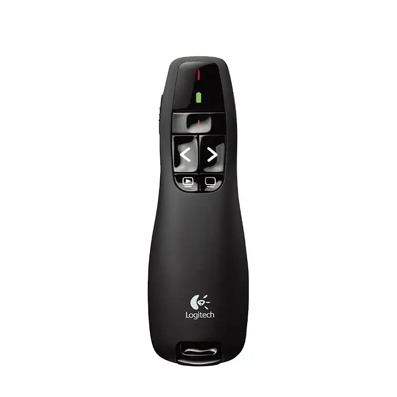 Logitech R400-mando a distancia inalámbrico profesional, bolígrafo giratorio de páginas Ppt, Original, presentador