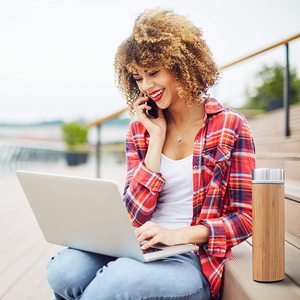 Đôi Tường Sinh Thái Thân Thiện Với Chất Lượng Tốt Nhất Tre Bìa Cách Điện Chai Nước Chân Không Bình Trà Infuser Cốc Cốc Cốc Thép Không Gỉ - Product Image 6