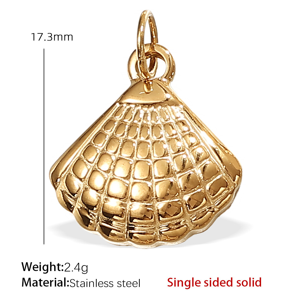 M Scallop shell charm