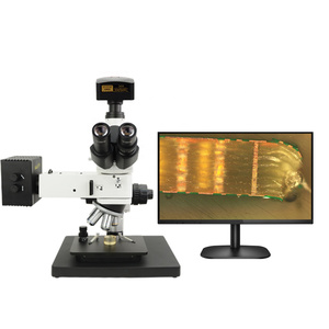 三目管金相显微镜，用于金属材料加工技术的实验室分析和检验 - Product Image 1
