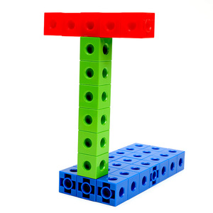 Erken eğitim oyuncak sayma küpleri yapış blokları öğretim matematik manipülatif matematik bağlama küp 100 adet matematik - Product Image 5