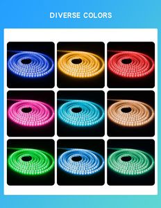 HRSYTファクトリー12V50ft 15M 5050 RGB音楽同期色変更リモートアプリコントロール柔軟なスマートLEDストリップライト - Product Image 2
