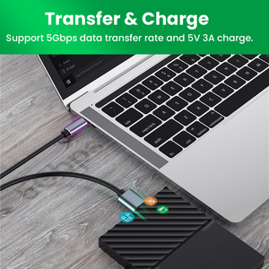 PSDA USB C型至微型B USB 3.0电缆5gbps快速数据同步线适配器移动硬盘数据线 - Product Image 2