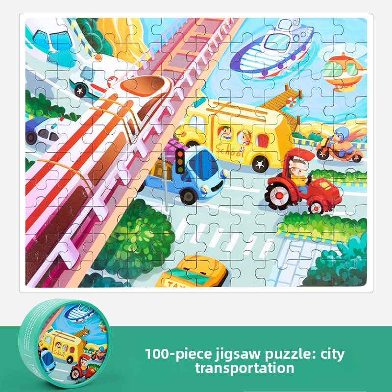 100 piece puzzle city traffic