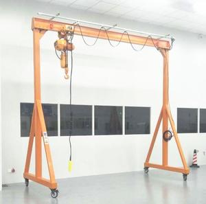 Adjustable Height Customized 1 2 3 5 10 Ton Small Mini Mobile Portable Gantry <strong>Crane</strong> with 4 Wheels - Product Image 4