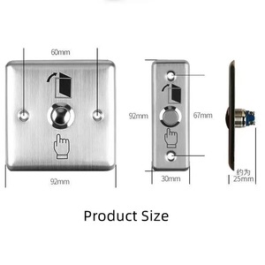 Stainless Steel <strong>Exit</strong> <strong>Push</strong> <strong>Button</strong> /Door Release Switch Access Control System - Product Image 5