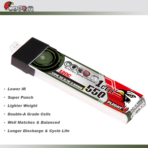 CODDAR RC LiPo pil 1S 550MAH 3.7V 120C sert çanta PH2.0 FPV Mini DroneHappy modeli Mobula6 Mobula7 gegeprc Cinewhoop - Product Image 4