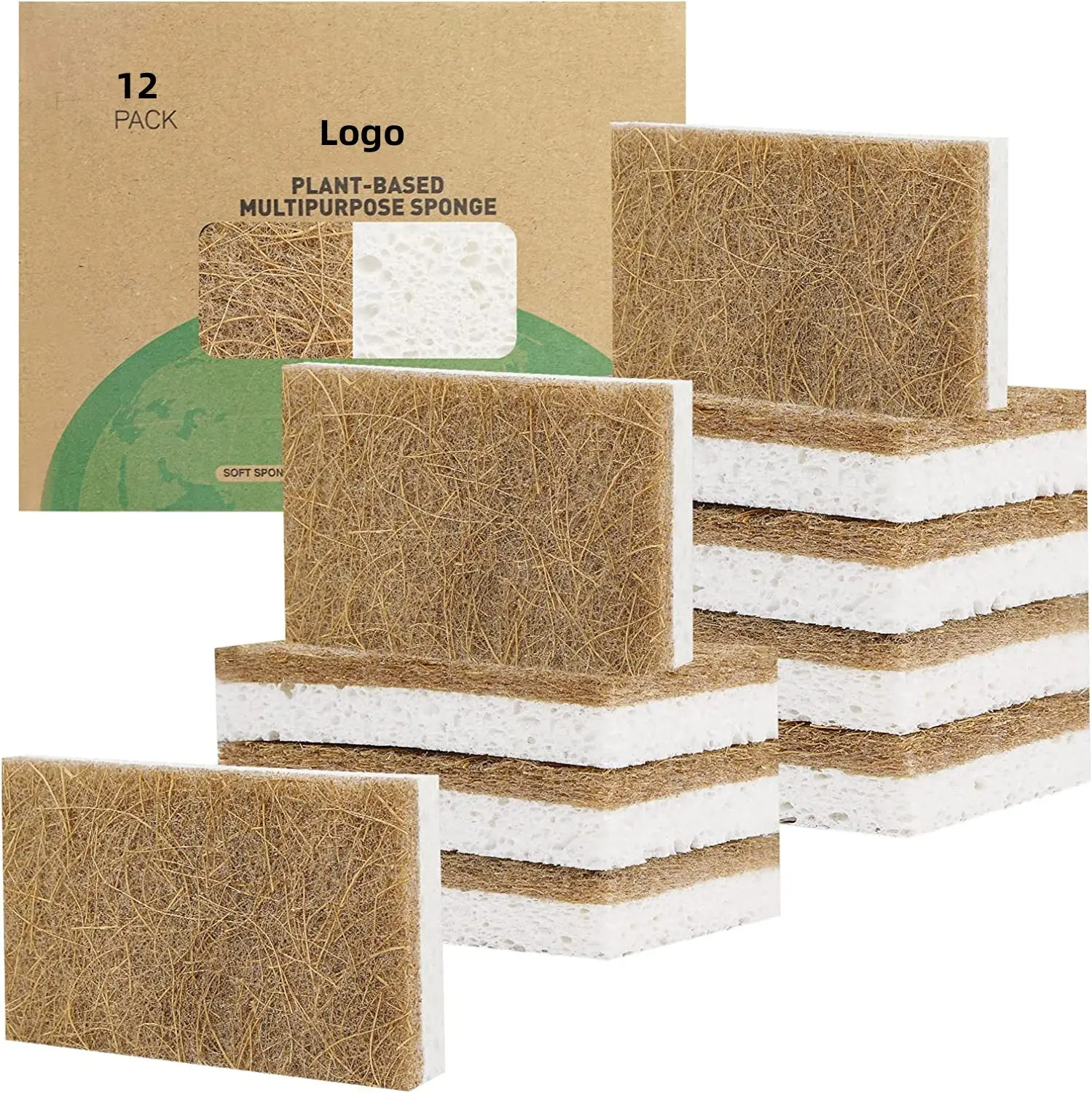 Gran oferta multiusos Eco Sisal estropajo lavado plato Natural celulosa limpieza esponja de cocina