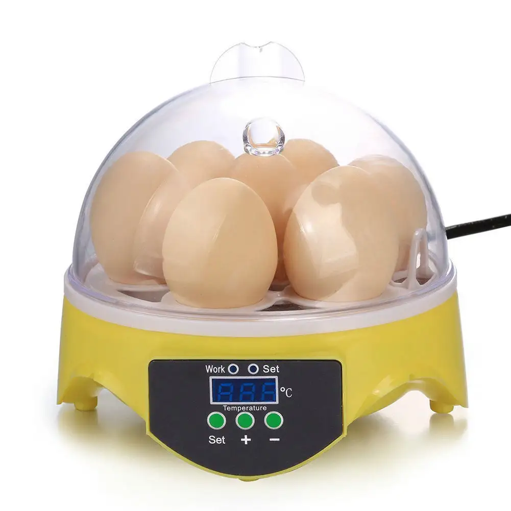7 huevos de gallina, máquina de incubación de huevos completamente automática/incubadora de huevos/incubateur oeuf