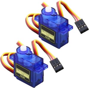 2 pezzi SG90 9g Micro Servos Kit per RC Robot elicottero aereo controlli auto barca Mini servomotore per progetto - Product Image 1