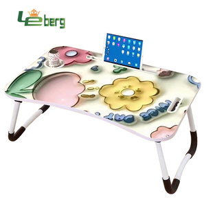 Mesa de estudio plegable para niños con estampado de dibujos animados en 3D, mini escritorio plegable para ordenador, escritorio plegable para ordenador, cama, escritorio para ordenador, 60x40cm - Product Image 2