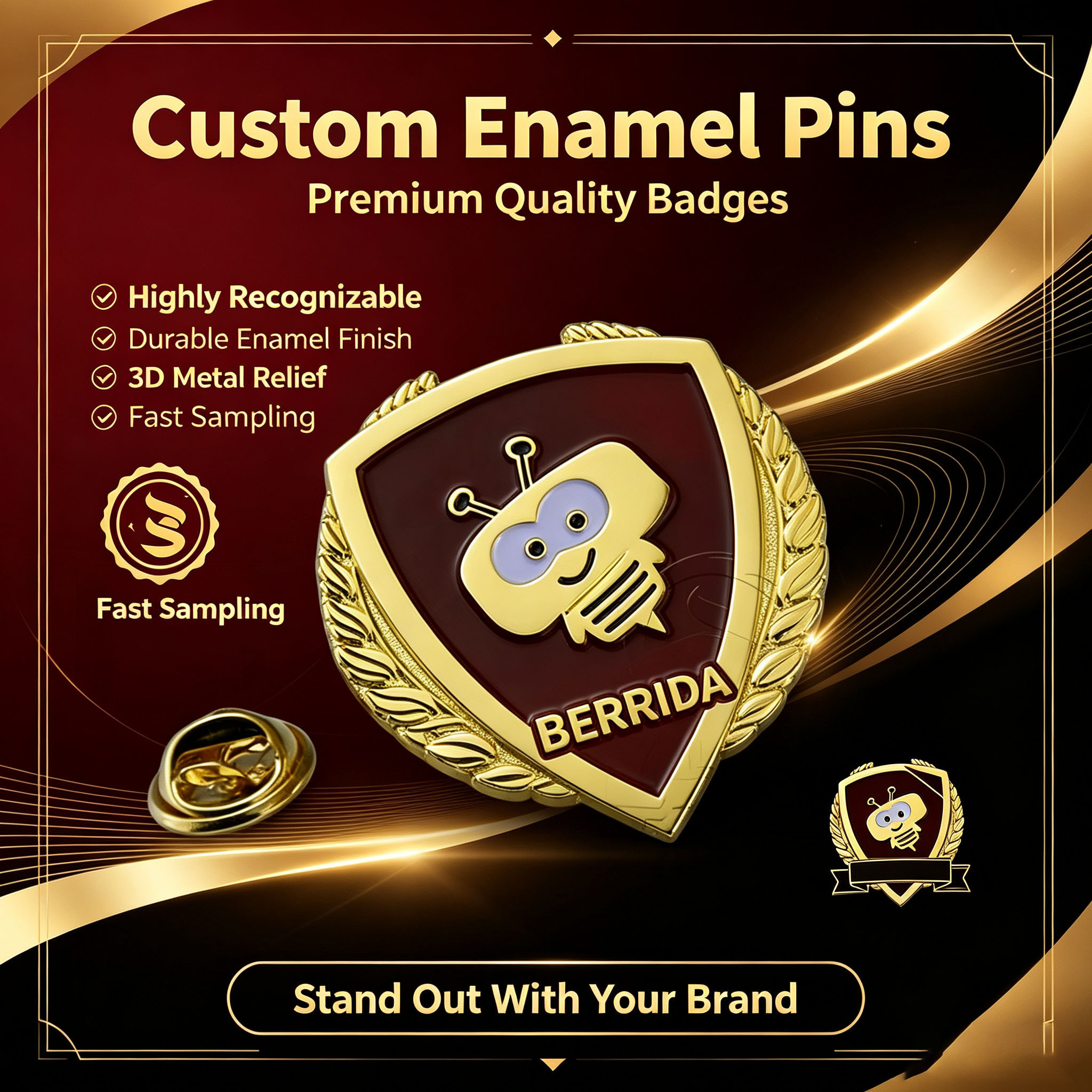 Heavy duty gold plating finish