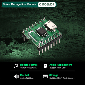 カスタマイズされた3.3VシリアルマイクロUSBダウンロードモジュールMP3デコーダボイスボード入力タイプDC - Product Image 5