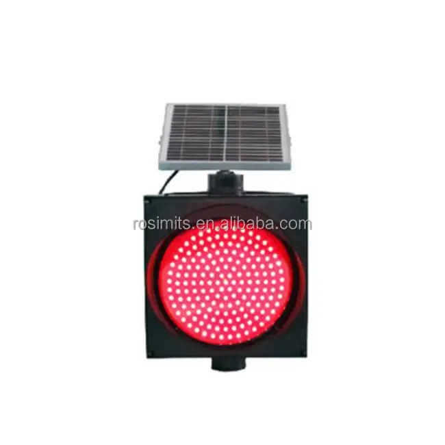ROSIMITS-luz Solar de advertencia de tráfico, señal de tráfico a prueba de agua, parpadeante