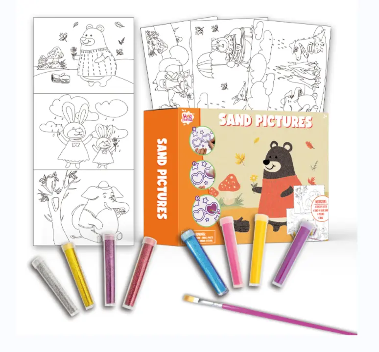 Hot Sale Kids Geschenke Kreative Sand Bild farbige bewegliche Sand Kunst Malerei für Kinder