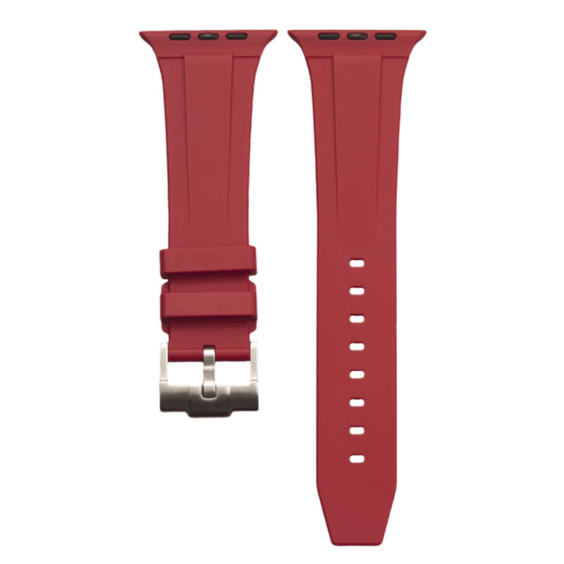 Rouge foncé + boucle argentée