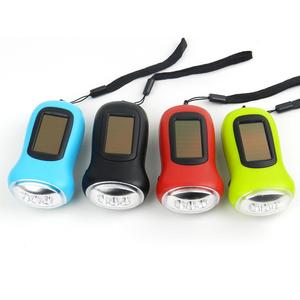3 <strong>LED</strong> Solar Powered Dynamo <strong>Wind</strong> <strong>Up</strong> Torch flashlight - Product Image 3