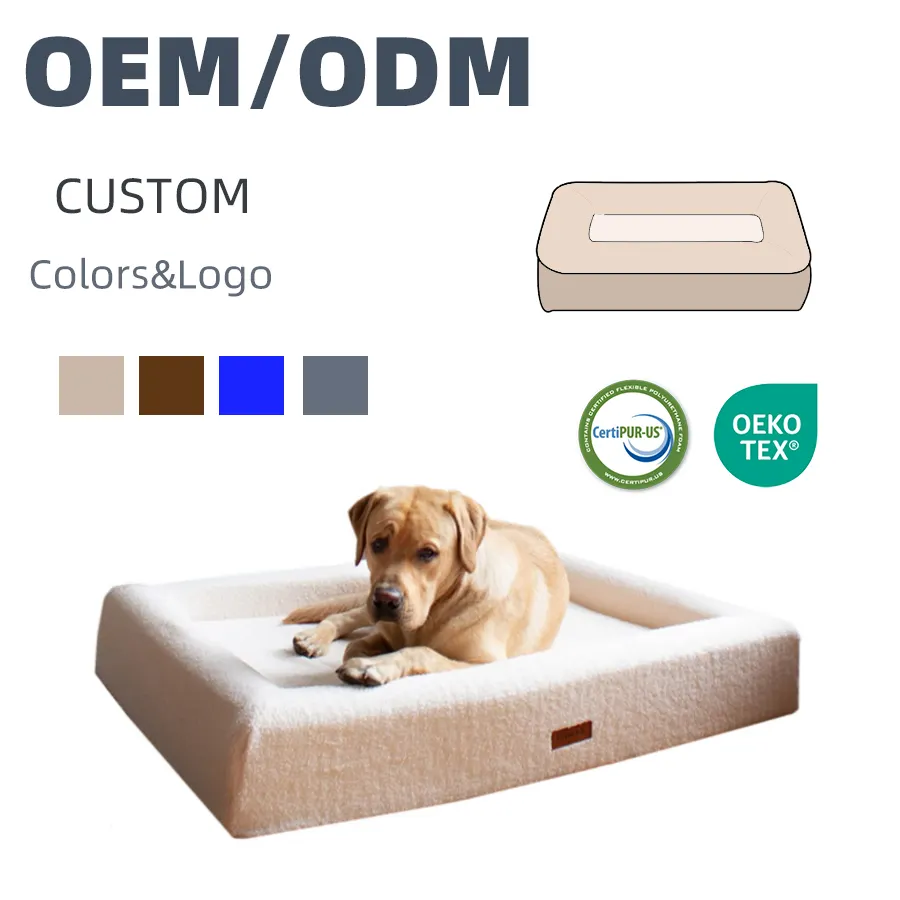 Yani yumuşak bellek köpük Pet yatak toptan özel seyahat malzemeleri oyuncak kumaş köpek yatağı