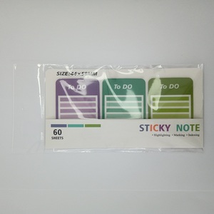 Venta al por mayor de notas adhesivas de PET de 1,73x2,28 pulgadas, Bloc de notas autoadhesivo, planificador diario, compras, eventos, lista de tareas pendientes, Memo para estudiantes - Product Image 2