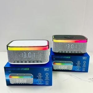 En çok satan 15W <span class=keywords><strong>G</strong></span> şeklinde kablosuz şarj LED lamba masa çalar saati çok fonksiyonlu App kontrol Pd fonksiyonu 10V/2A çıkış OTP - Product Image 1