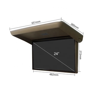 Wide View Angle 24&quot; Van Roof Monitor Remote Control Motorized Mini Bus Train RV HD Video <strong>Display</strong> Ceiling Flip Down Monitor - Product Image 3