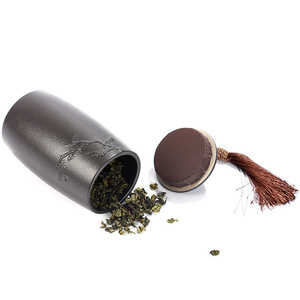 Vintage çay teneke kutusu seramik depolama kavanoz kapaklı Caddy çay töreni aksesuarları dekor el sanatları kilitli kap Can tankı